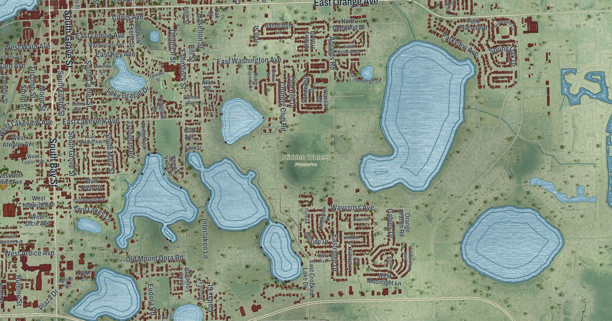 Map of Eustis, Florida