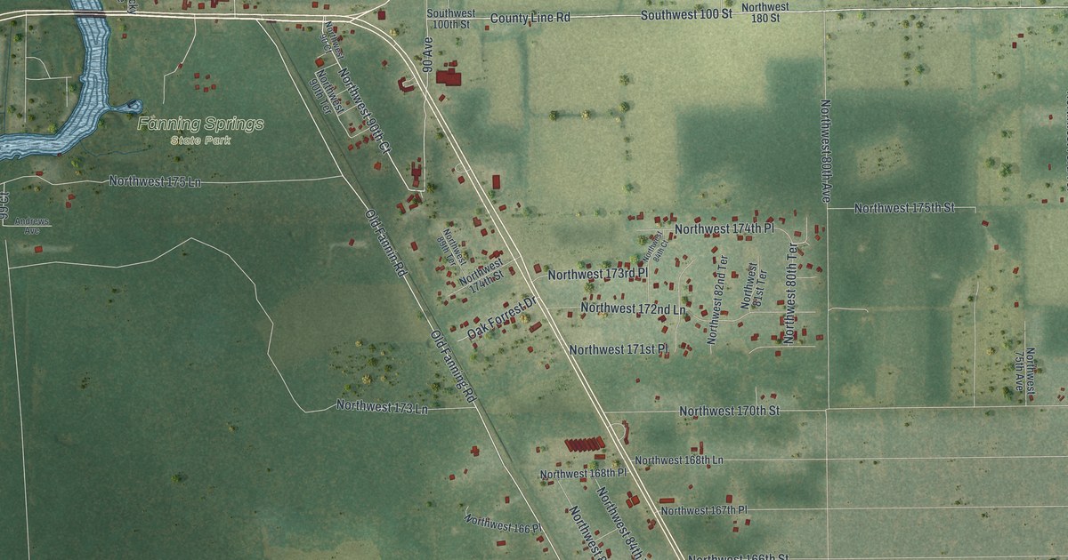 Map of Fanning Springs, Florida