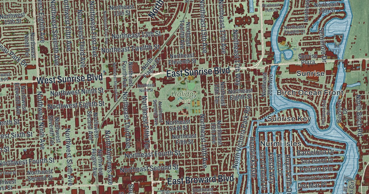 Map of Fort Lauderdale, Florida