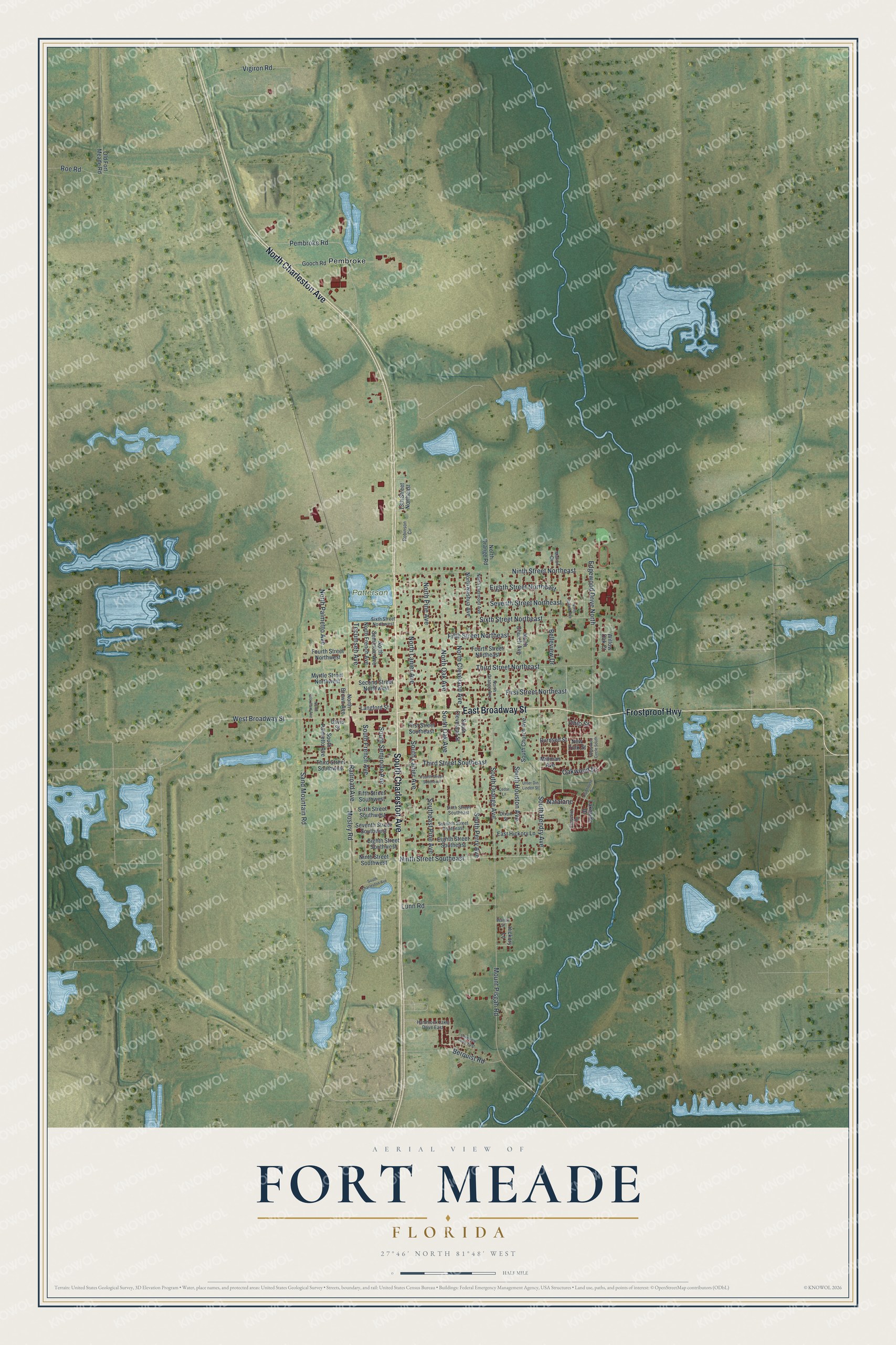 Watermarked full-map preview of Fort Meade, Florida