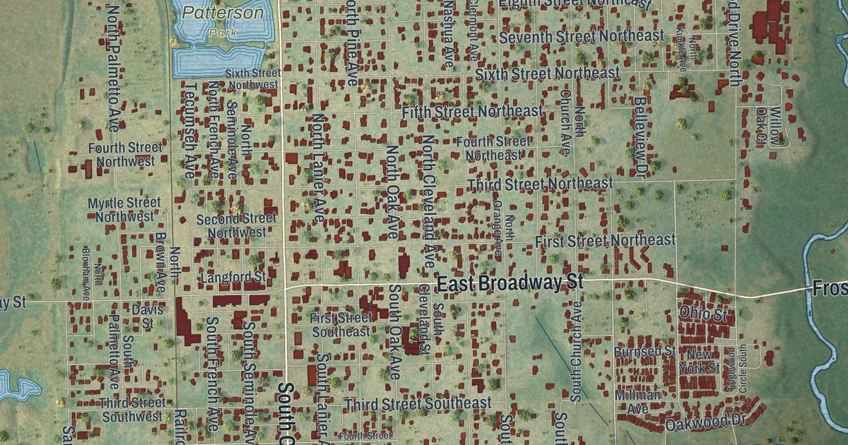 Map of Fort Meade, Florida