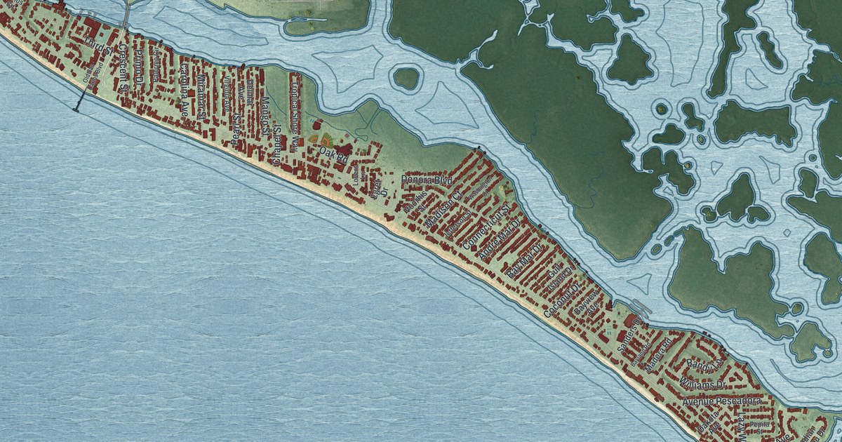 Map of Fort Myers Beach, Florida