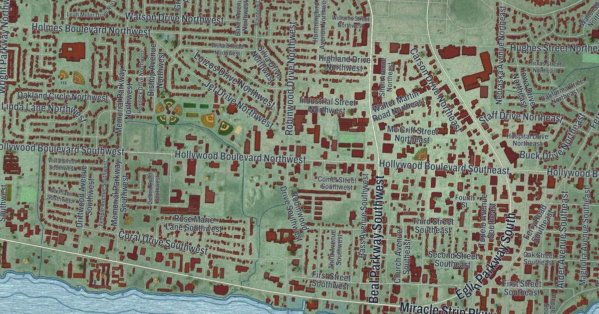 Map of Fort Walton Beach, Florida