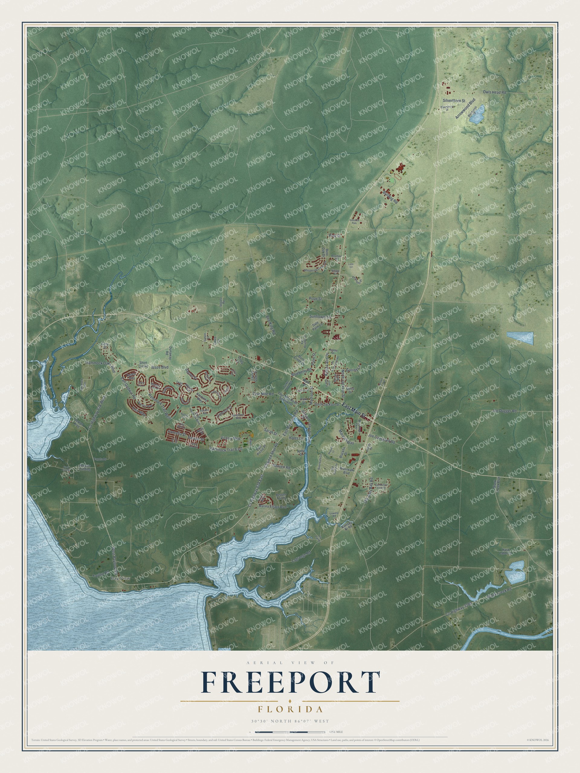 Watermarked full-map preview of Freeport, Florida