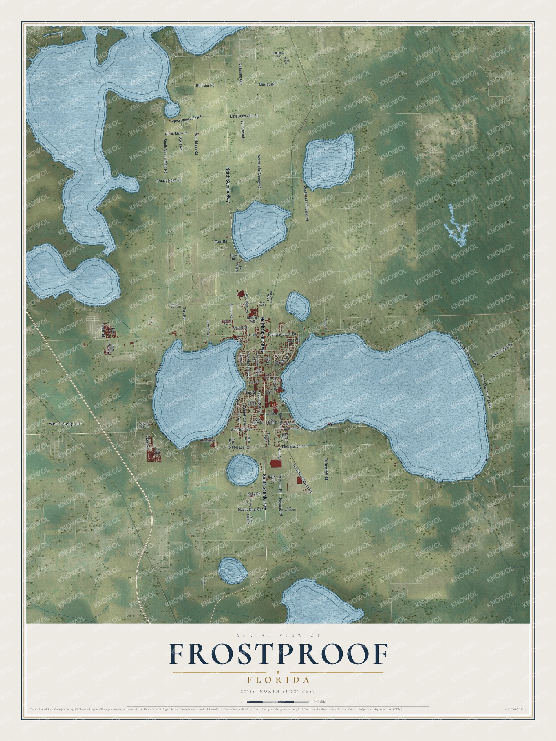 Watermarked full-map preview of Frostproof, Florida