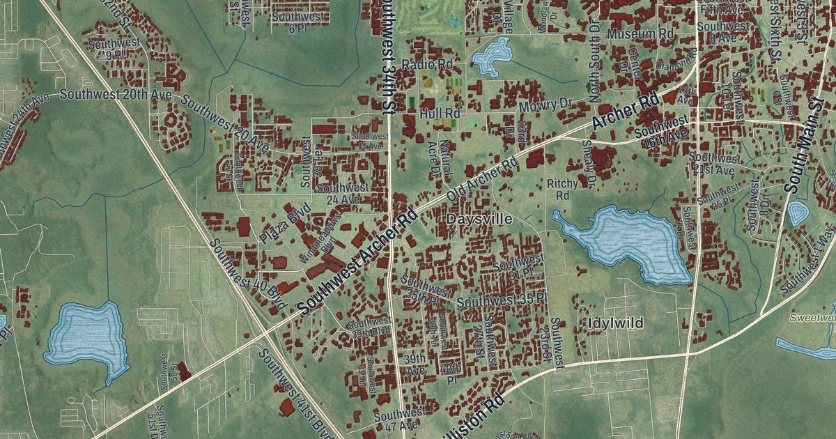 Map of Gainesville, Florida