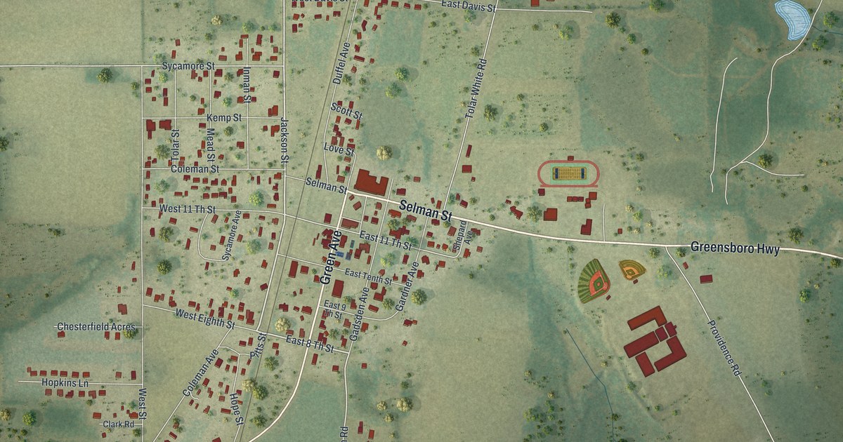 Map of Greensboro, Florida