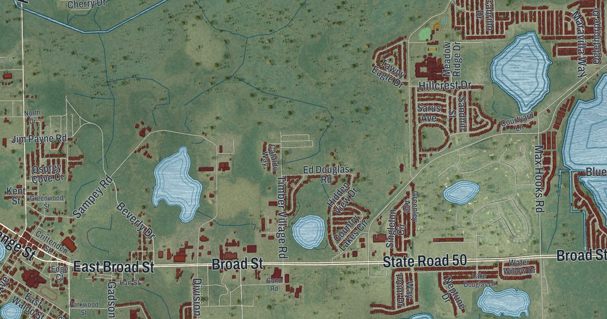 Map of Groveland, Florida