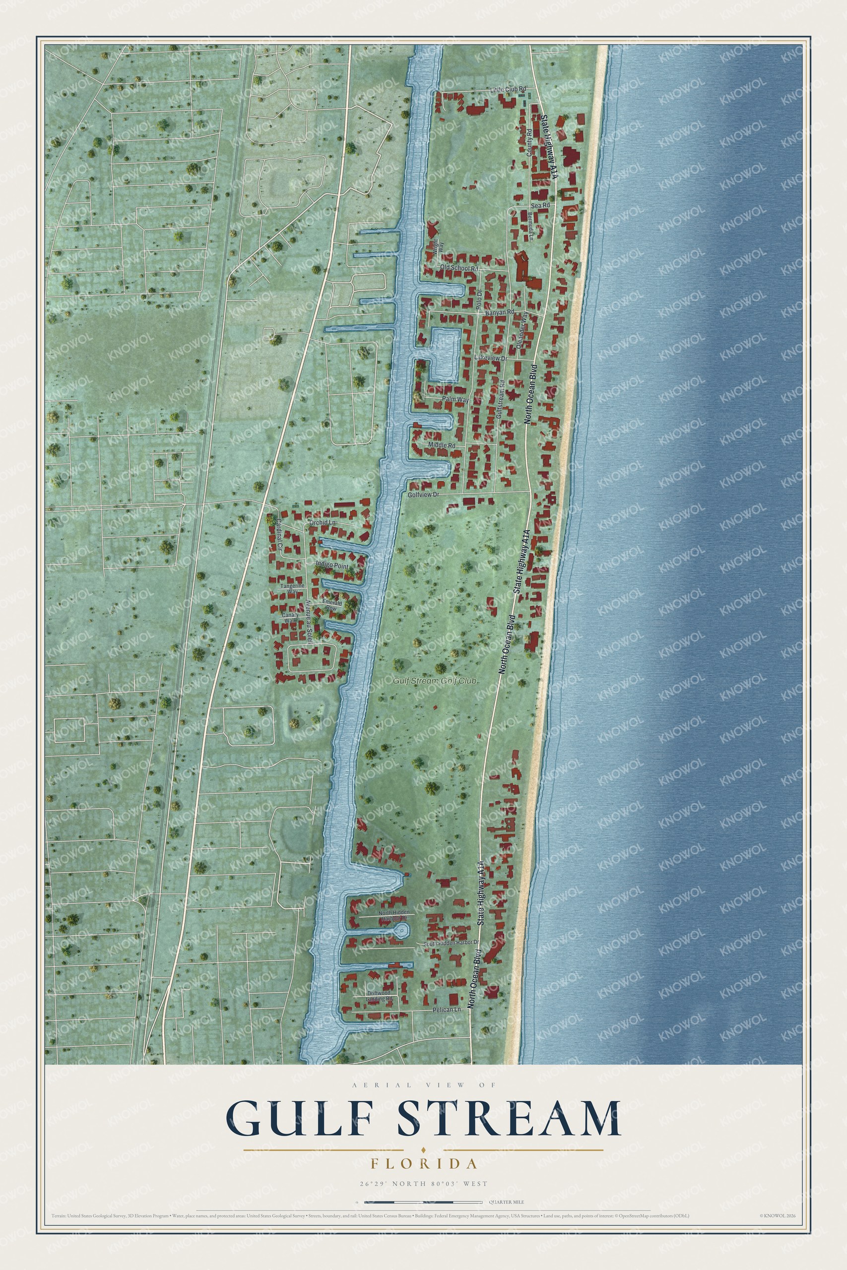 Watermarked full-map preview of Gulf Stream, Florida