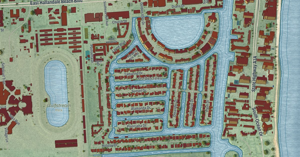 Map of Hallandale Beach, Florida
