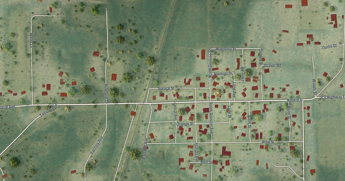 Map of Hampton, Florida