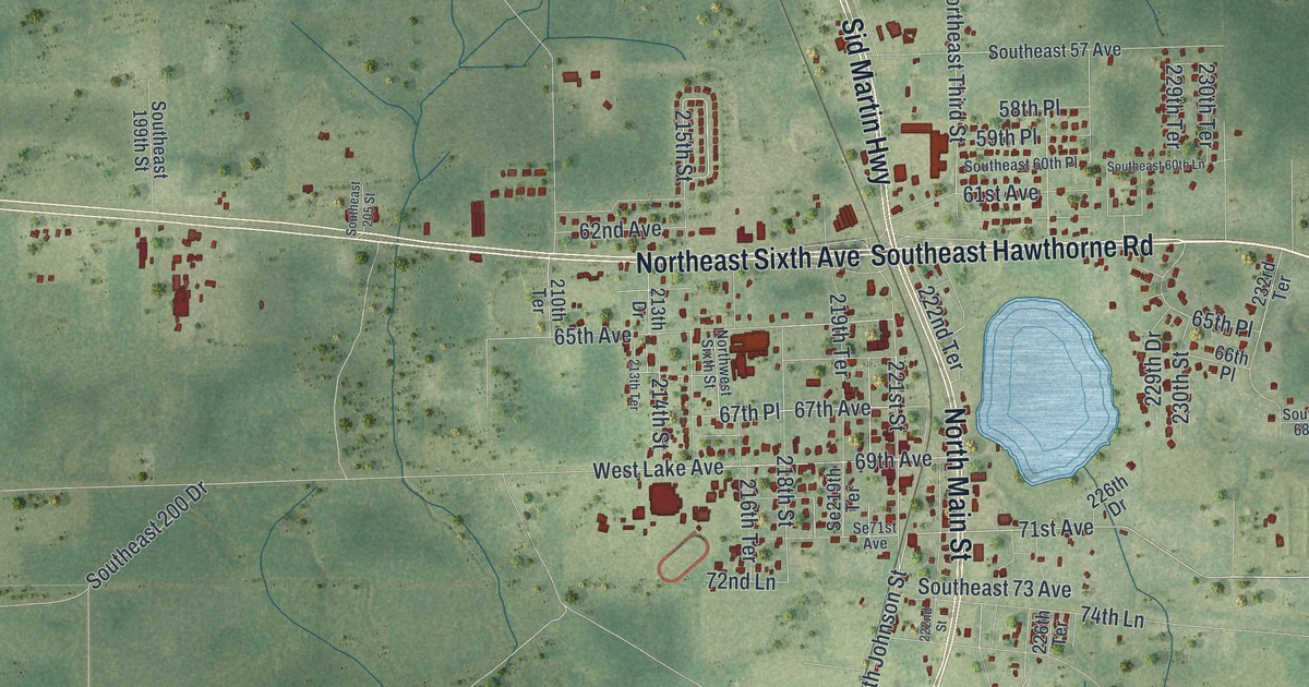 Map of Hawthorne, Florida