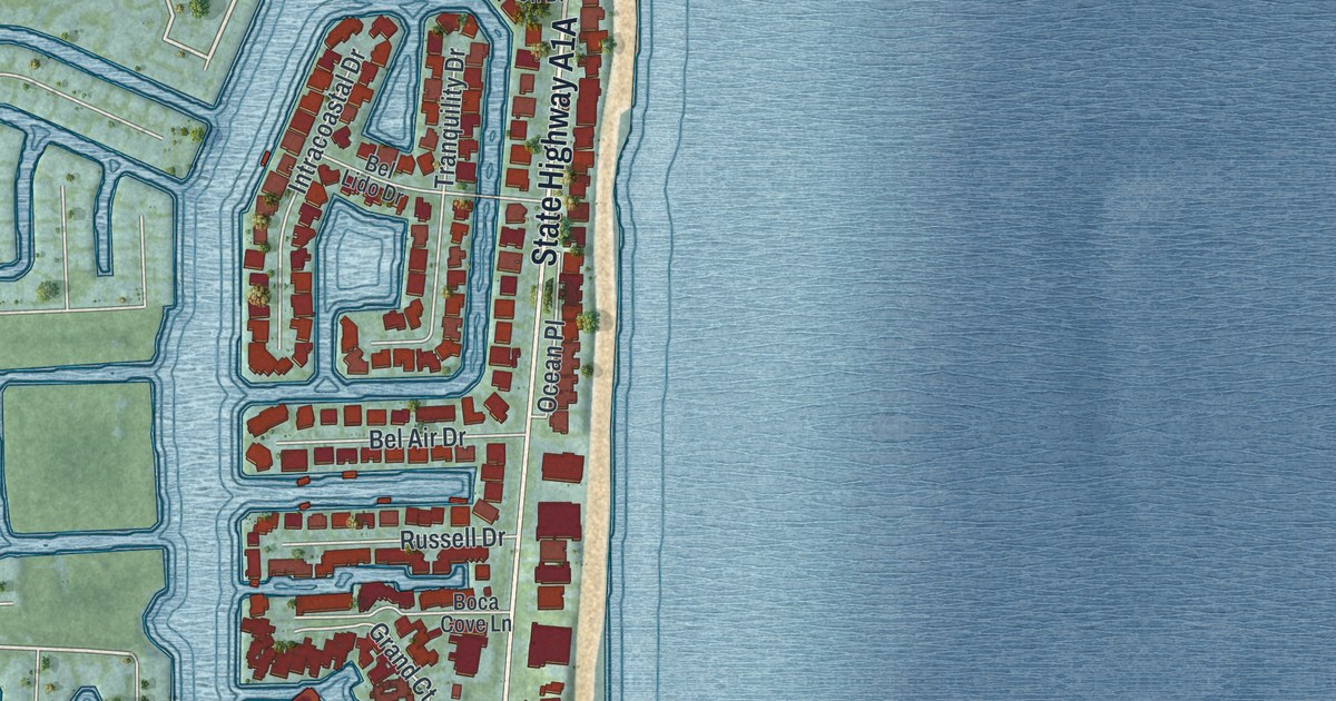 Map of Highland Beach, Florida