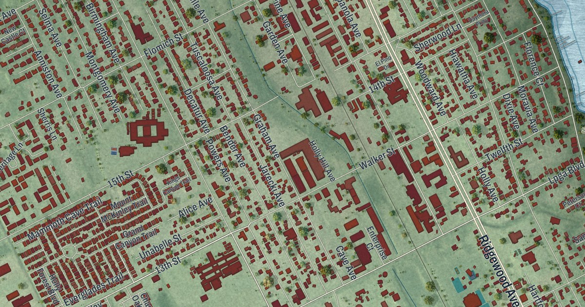 Map of Holly Hill, Florida