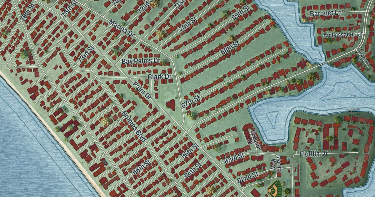 Map of Holmes Beach, Florida