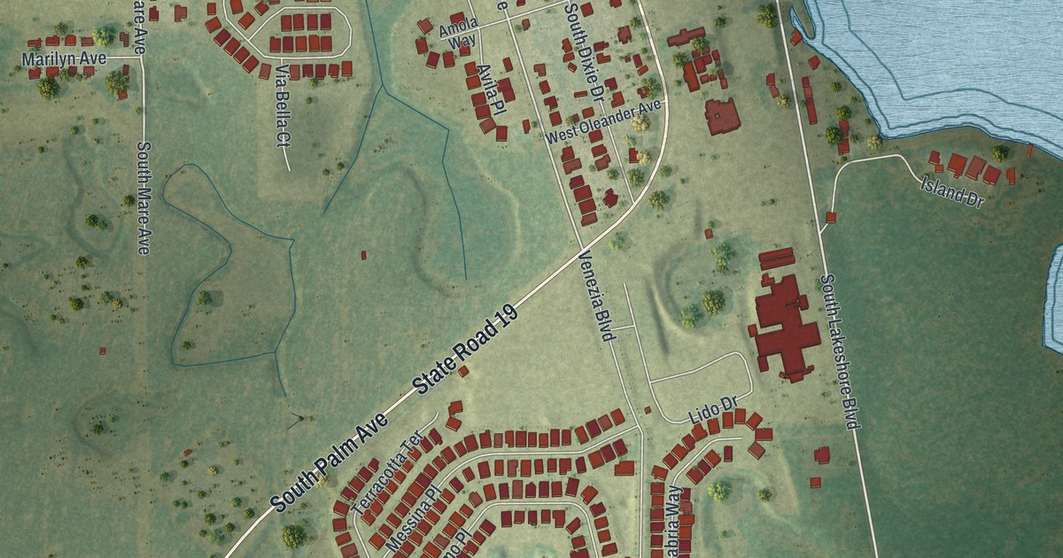 Map of Howey-in-the-Hills, Florida