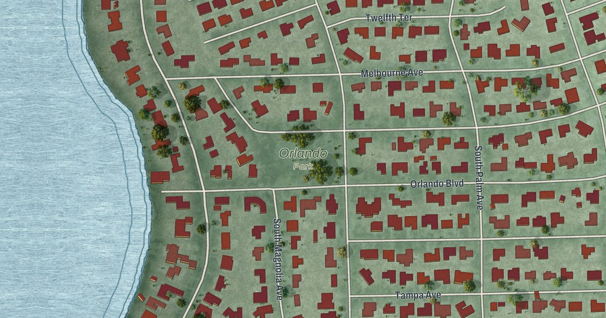 Map of Indialantic, Florida