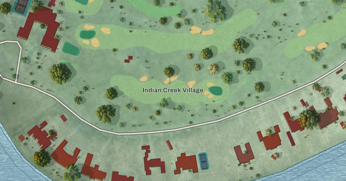 Map of Indian Creek, Florida
