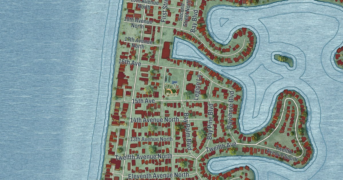 Map of Indian Rocks Beach, Florida