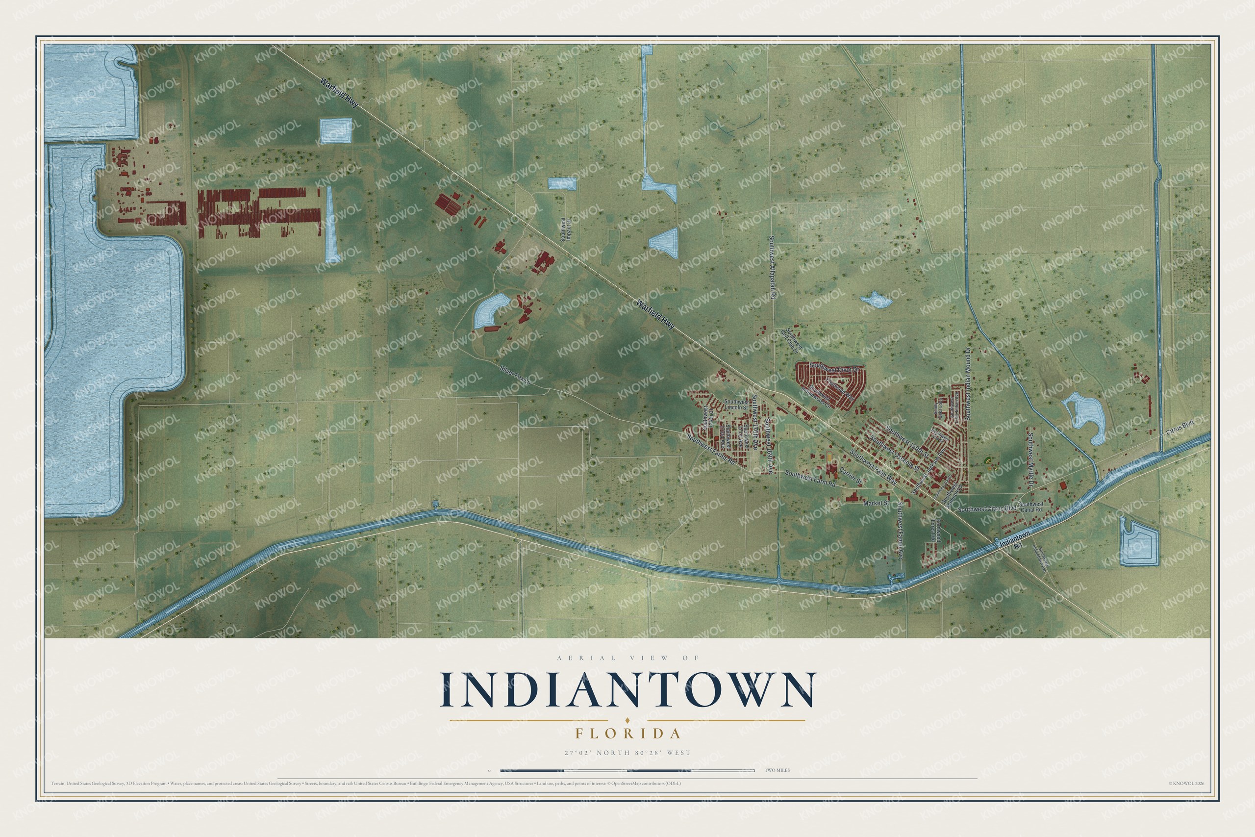 Watermarked full-map preview of Indiantown, Florida