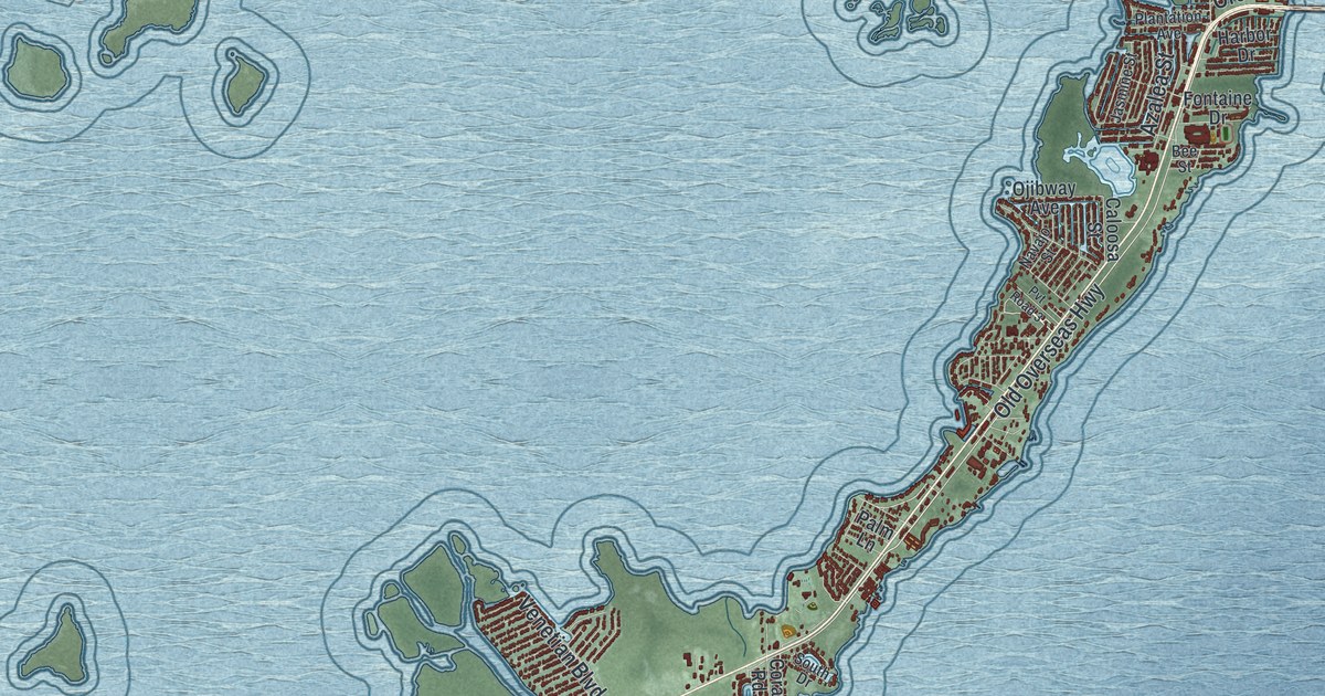 Map of Islamorada, Village of Islands, Florida