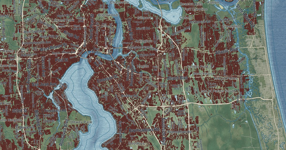 Map of Jacksonville, Florida