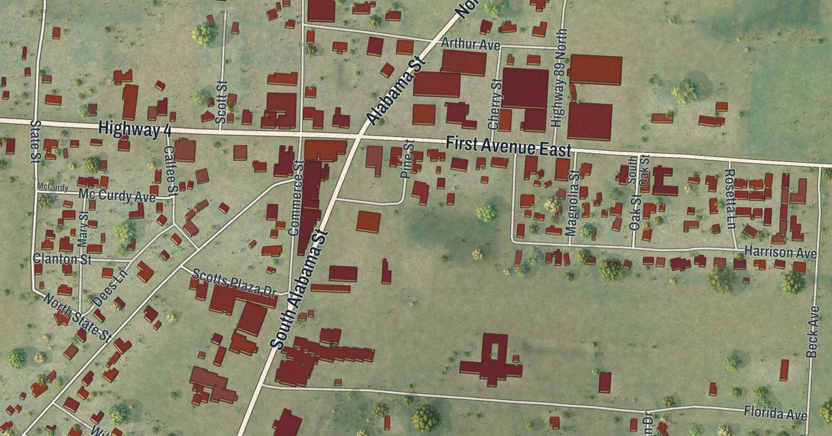 Map of Jay, Florida