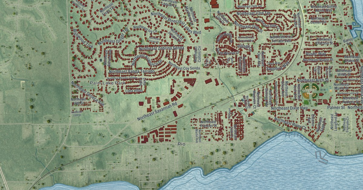 Map of Jensen Beach, Florida