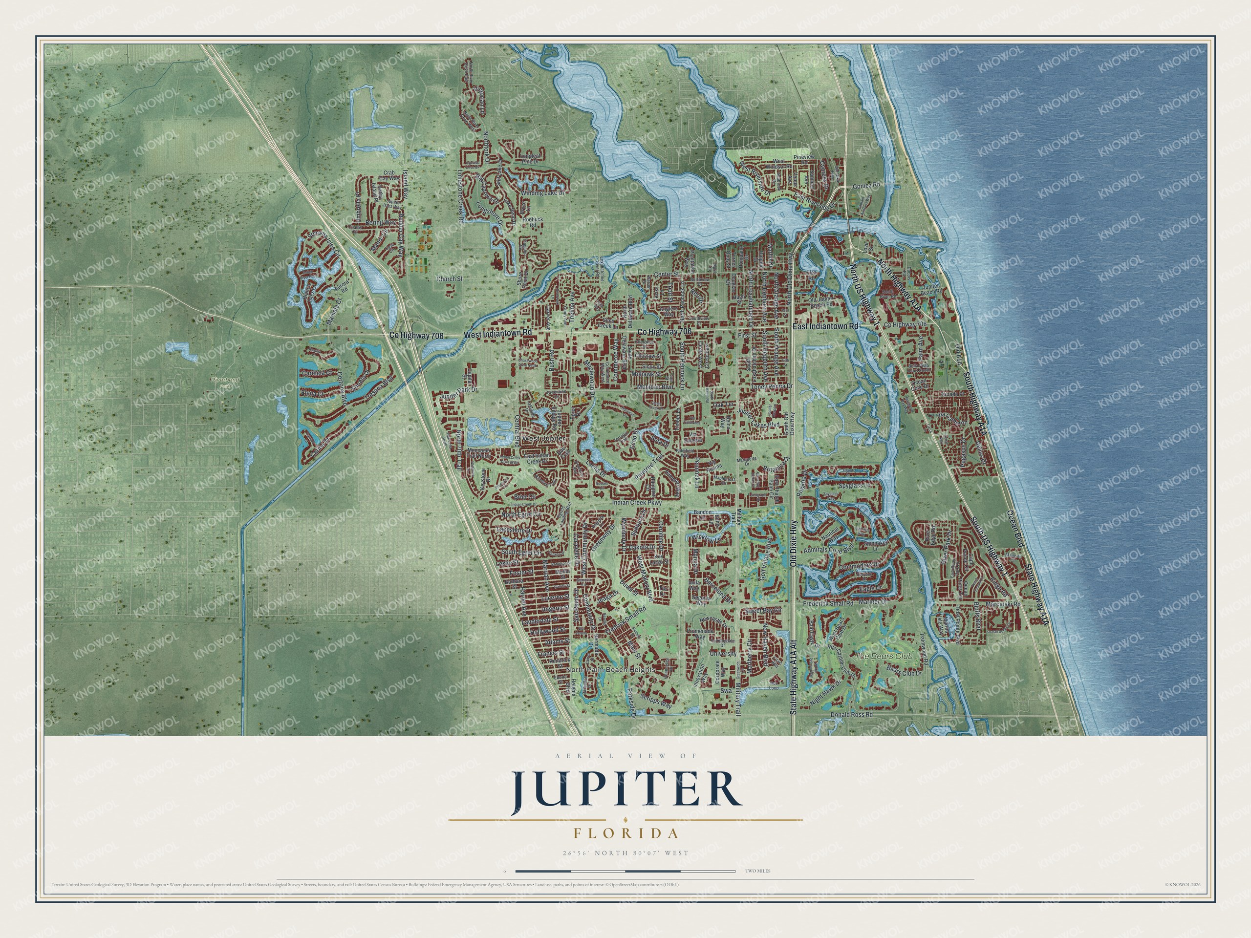 Watermarked full-map preview of Jupiter, Florida