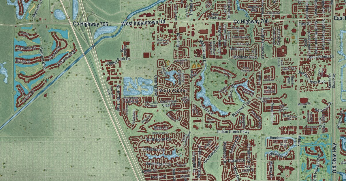 Map of Jupiter, Florida