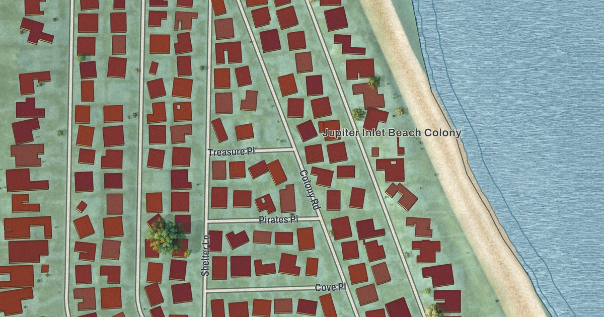 Map of Jupiter Inlet Colony, Florida