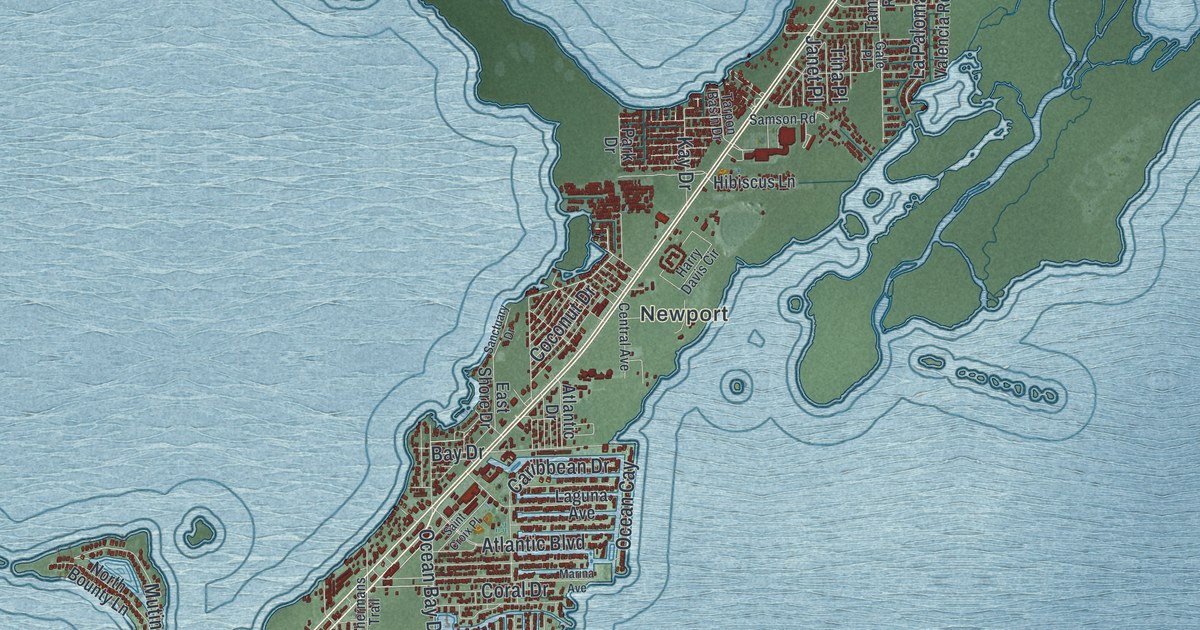Map of Key Largo, Florida