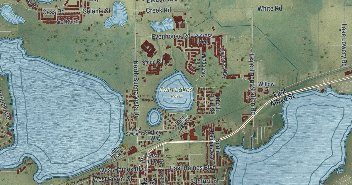 Map of Lake Alfred, Florida