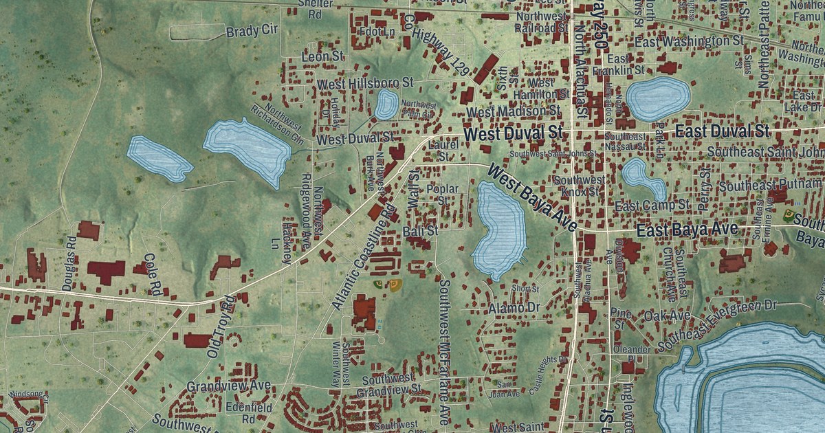 Map of Lake City, Florida