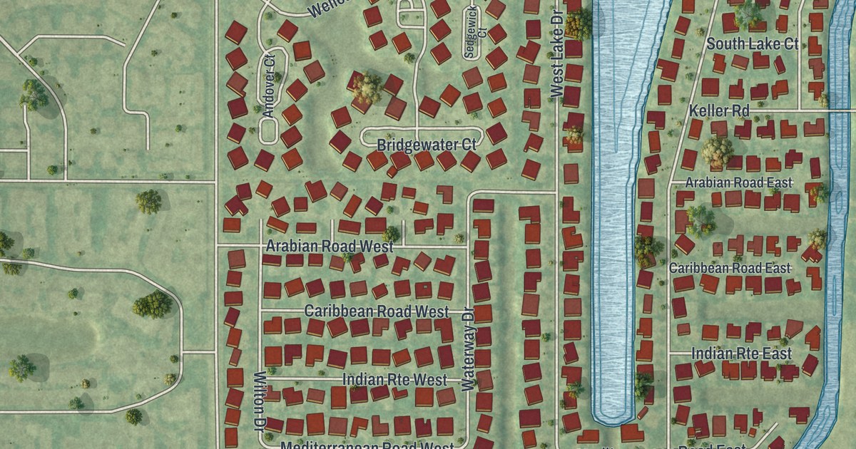Map of Lake Clarke Shores, Florida