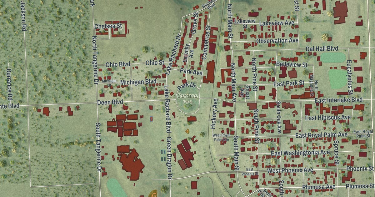 Map of Lake Placid, Florida