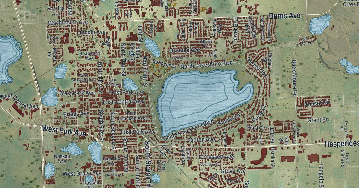 Map of Lake Wales, Florida