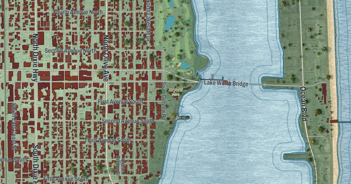Map of Lake Worth Beach, Florida