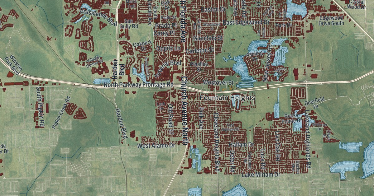 Map of Lakeland, Florida