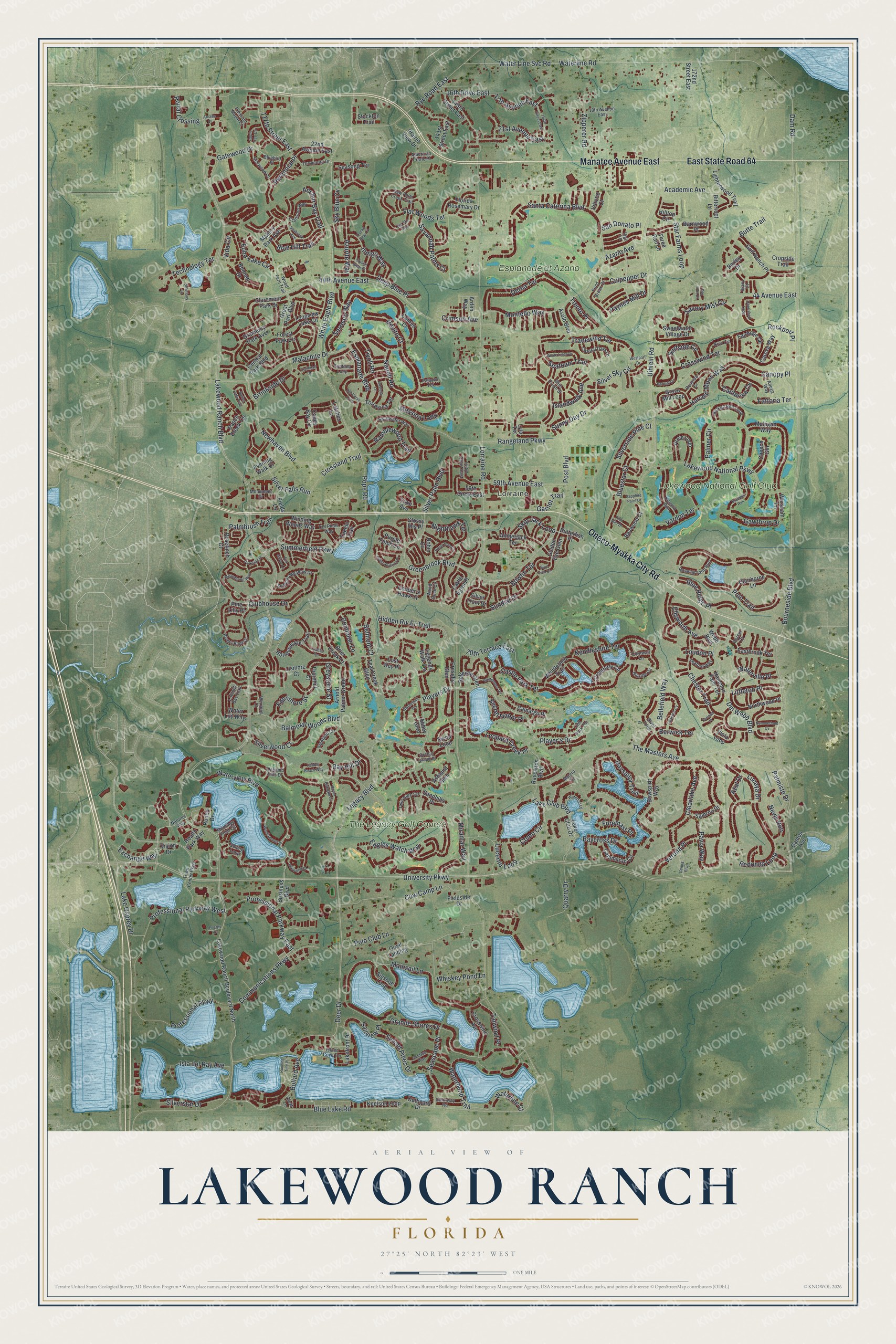 Watermarked full-map preview of Lakewood Ranch, Florida