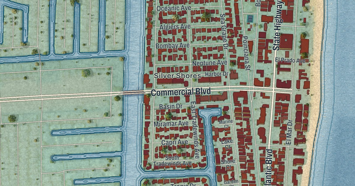 Map of Lauderdale-by-the-Sea, Florida
