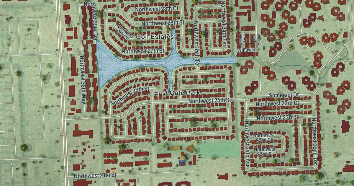 Map of Lauderdale Lakes, Florida