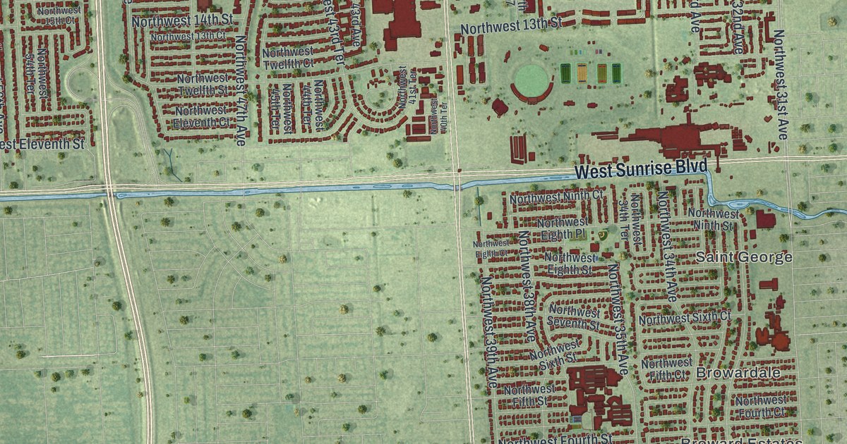 Map of Lauderhill, Florida