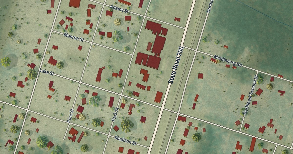 Map of Lawtey, Florida