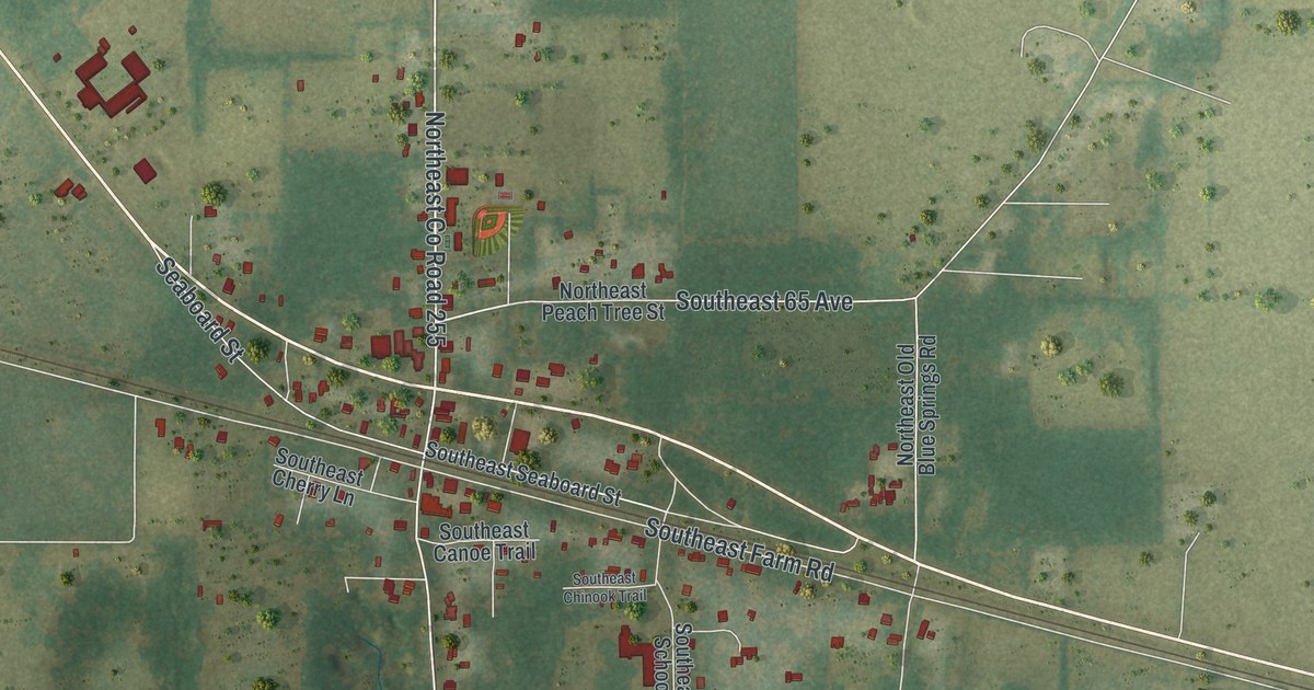 Map of Lee, Florida