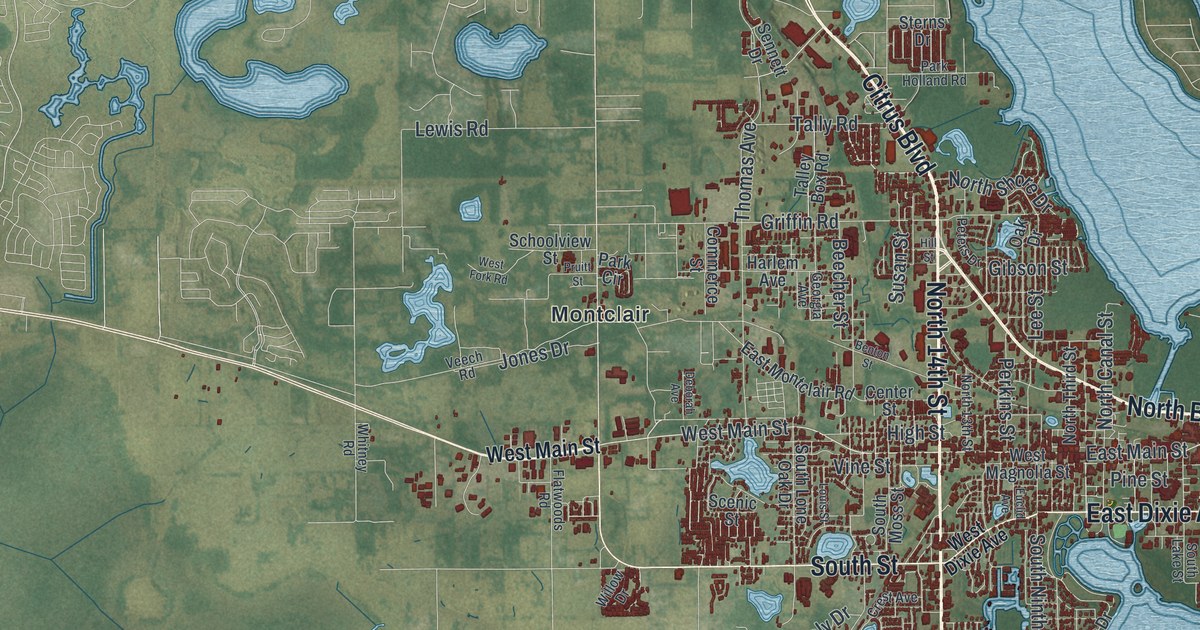 Map of Leesburg, Florida