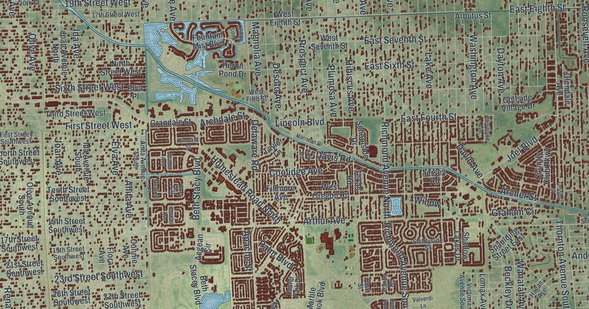 Map of Lehigh Acres, Florida
