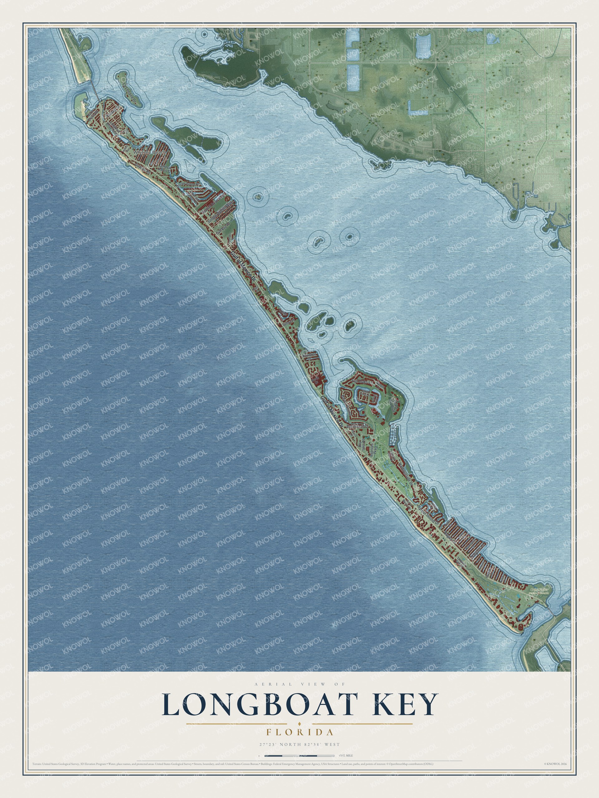 Watermarked full-map preview of Longboat Key, Florida