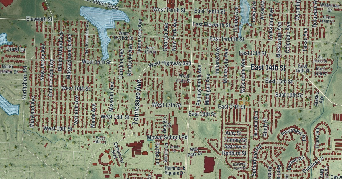 Map of Lynn Haven, Florida