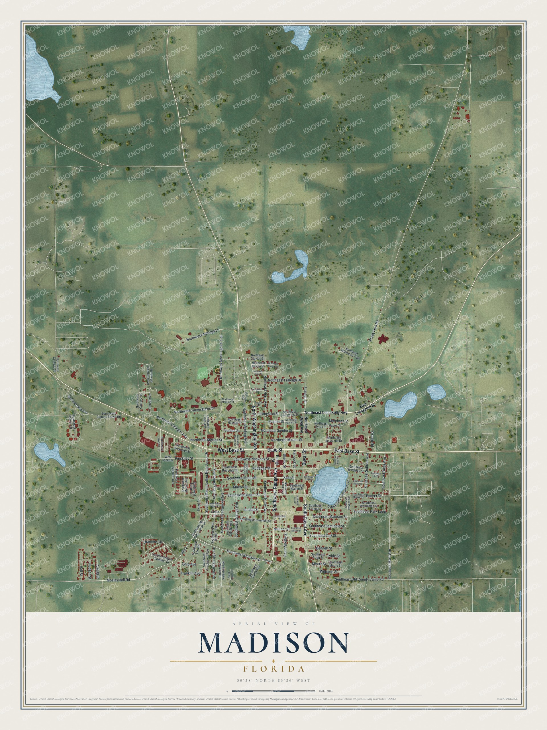Watermarked full-map preview of Madison, Florida